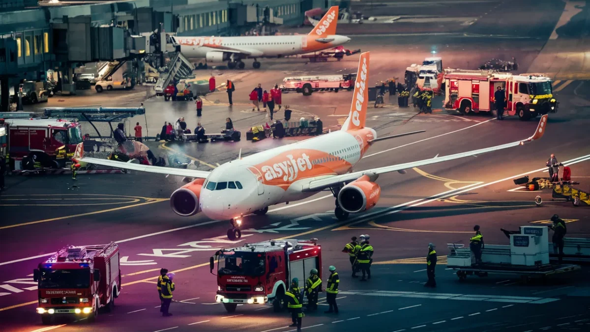 easyjet flight u2238 emergency landing newcastle