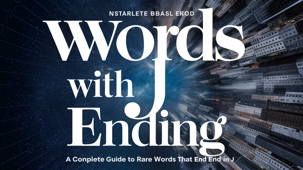 words with j ending