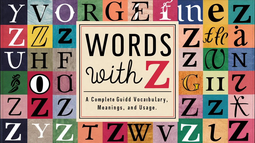 words with and z